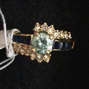 18GF Moissanite ring Sz 8